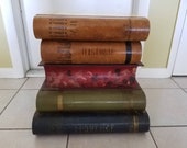 Italian Tole Stack of Books Metal Table Hollywood Regency Vintage 1970s Library Reader Decor Italy Imports