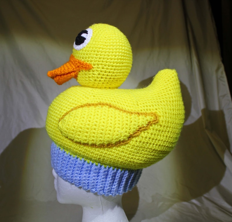 PATTERN Reggie Rubber Ducky Crochet Hat Etsy