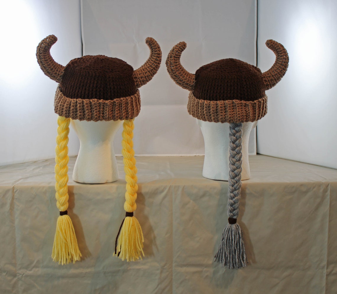PATTERN Viking Hat Crochet Adult Etsy