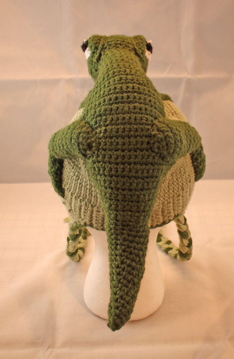 PATTERN: Tommy T-Rex Crochet Hat child size image 5