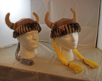 PATTERN: Viking hat, crochet - adult