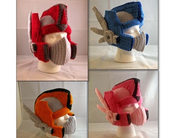 PATTERN:  Convoy Helmet Crochet Hat - 4 sizes