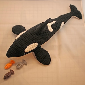 PATTERN:  Oscar Orca Whale crochet toy
