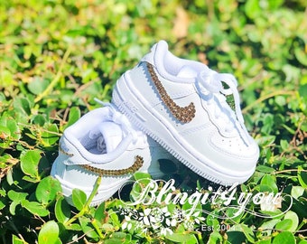 Crystal Baby Nike Air Force 1 Bling Baby Nike Shoes Swarovski Crystal Nike Toddler Shoes Bling Baby Walker Baby Shower Gift Best Baby Gift