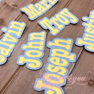 Paper name, custom make name, party supply, die cut name, personalized name, Custom Name Confetti