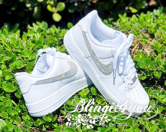 Custom make Air Force 1 with Swarovski Crystal Free shipping