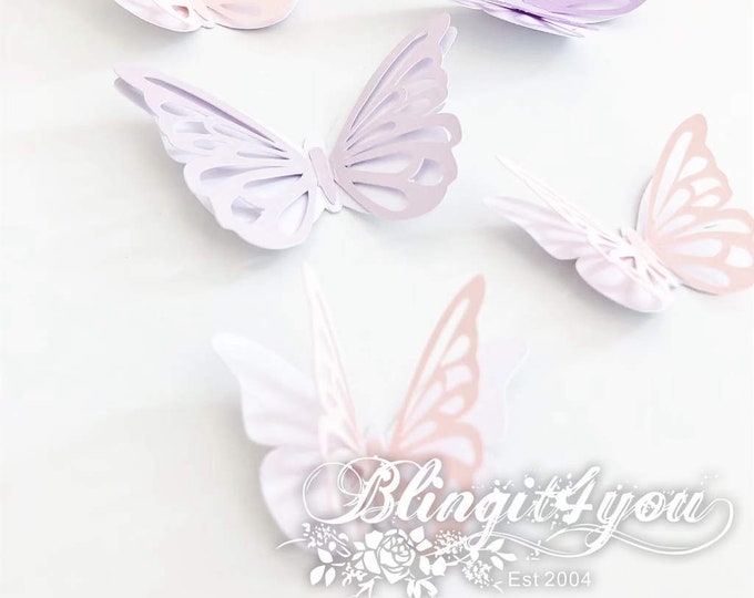 3D Butterflies | Butterfly Cutouts | Large Butterflies | Butterfly Baby Shower | Butterfly Nursery | Butterfly Wall decor | Butterfly Party