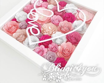 Heart Valentine's Day Gift For Her | Personalized message Valentine's day Gift | Flower Gift Box | Rose Box | 2023 Valentine's day Gift