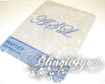 Personalized Rhinestone Name Shinny Bling Diamond Back Case Cover for iPad mini Air iPad Pro Handmade with 100% Swarovski Crystal Elements