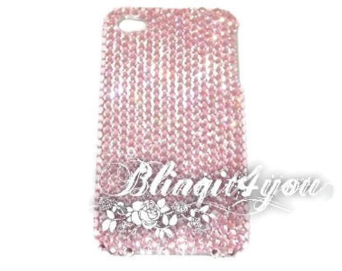 Handmade for iPhone 10 X XS ss16 Swarovski Crystal Light Pink Rose Rhinestone Phone case Custom make Bling iPhone Case Luxury Gift for Her