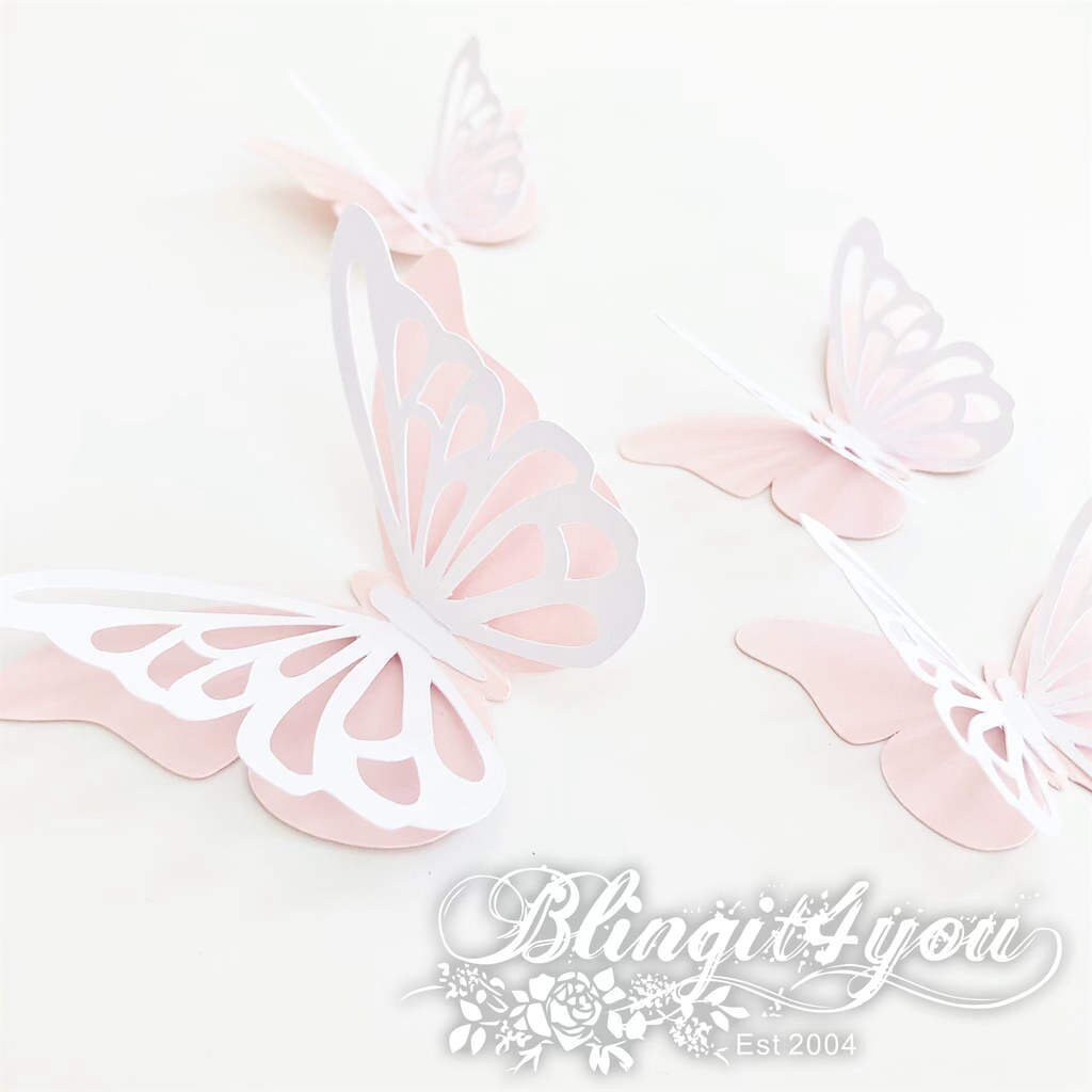 6pcs 3D Butterflies/Butterfly Cutouts/Butterfly Baby Shower/Birthday Party