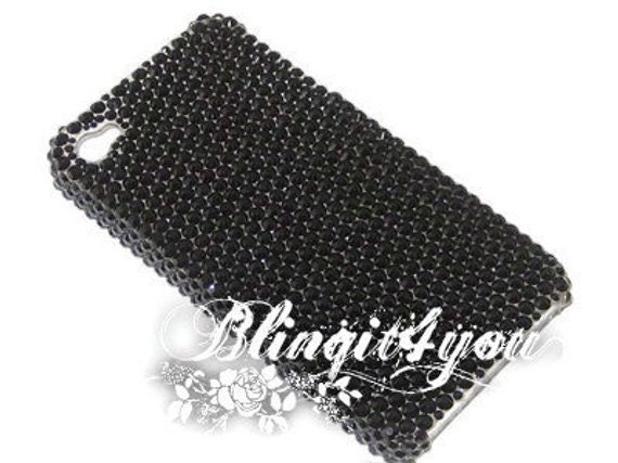 Handmade for iPhone 10 X XS Ss16 Swarovski Crystal Black