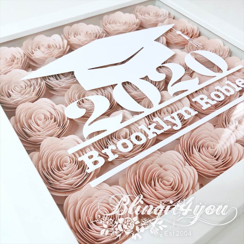 Graduation Gift Box / Flower Shadow Box for Girls College Etsy