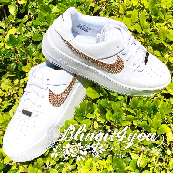 gold swarovski crystals nike