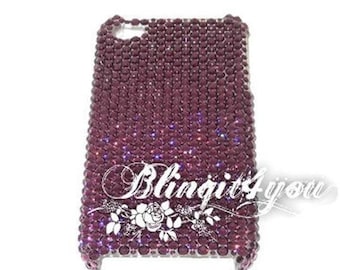 SS16 Luxury Custom make handmade Bling Crystal Rhinestone Diamond Apple iPhone 8 PLUS Back Case Cover w/ Amethyst Purple Swarovski Elements