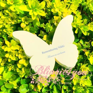 Farfalle fustellate, farfalle di carta commemorative, regalo per la perdita della madre, regalo per la perdita della sorella, perdita della figlia, decorazione per cerimonia commemorativa