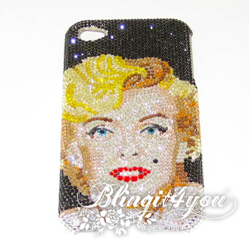 Custom Make Bling Diamond Marilyn Monroe Picture Image Back Etsy