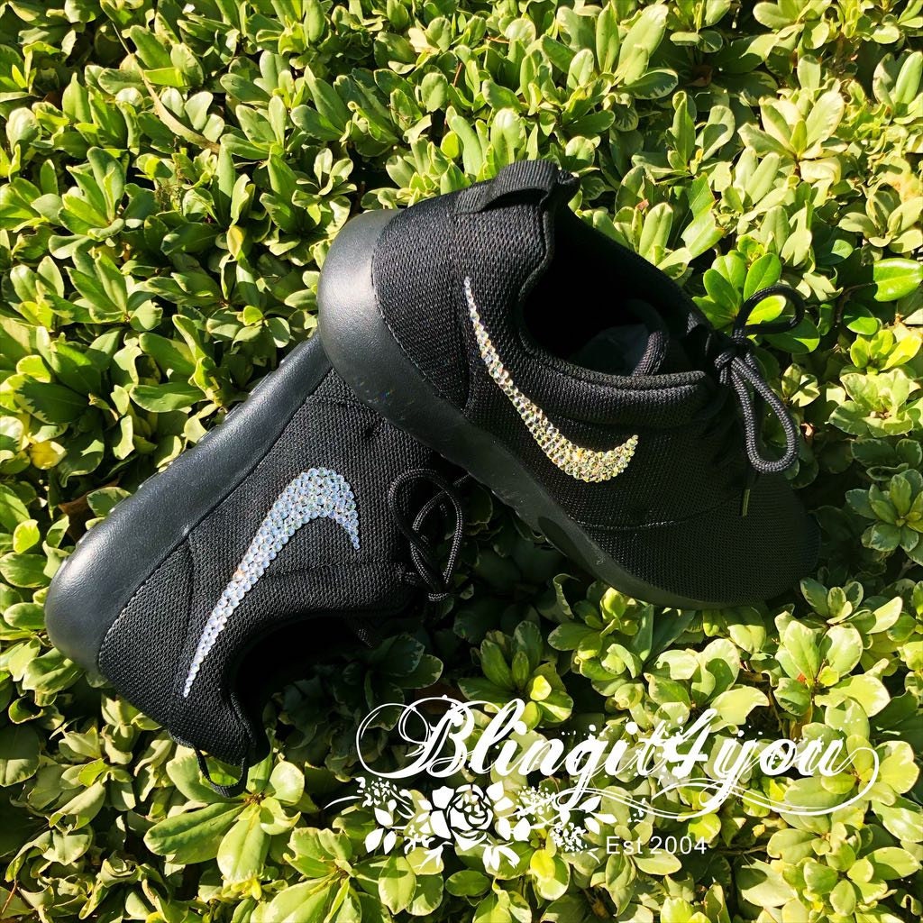 nike shoes with bling swoosh