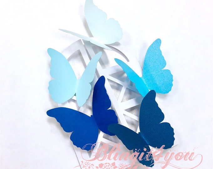Multi size 1 inch 2 Inch  3 inch 4 inch Paper Butterflies Die Cut Butterfly Place card Escort Card wedding card wall deco Swarovski Crystal