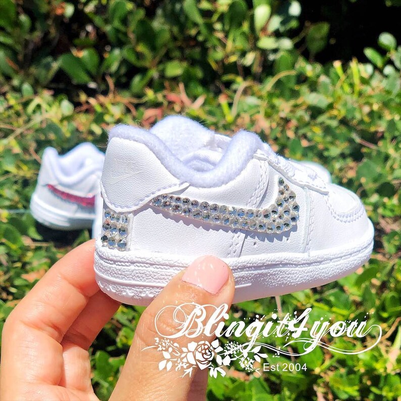 Bling Baby Nike AF1 Custom Make Baby Nike AF1 Crystal Infant | Etsy