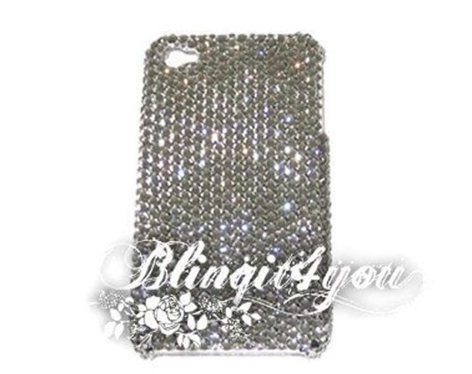 SS16 Luxury Custom make Bling Crystal Rhinestone iPhone XS MAX Back Case Black Diamond Grey Swarovski Elements Crystal Gift for her mom wife