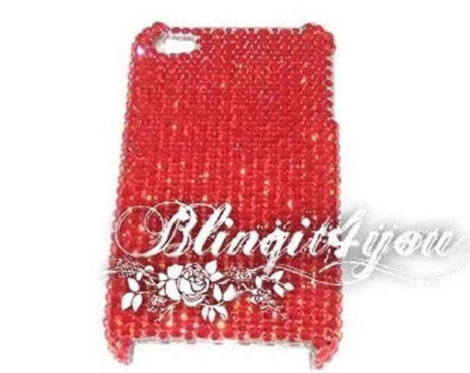 Luxury Custom make handmade Bling Apple iPhone 10 X XS Back Case w/ Light Siam Red Swarovski Elements Crystal Rhinestone Diamond iPhone