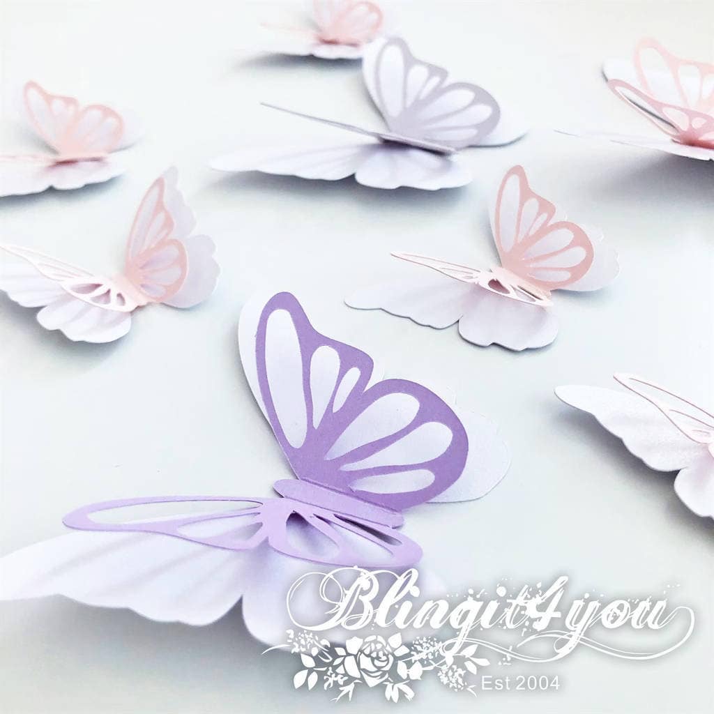 3D Butterfly Multicolor Decorative wall Sticker 12 Pcs (10x8)