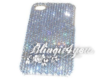 SS16 Bling Rhinestone Diamond Crystal Apple iPhone MAX Cover Custom make handmade Light Sapphire Swarovski Elements  Gift for her mom wife