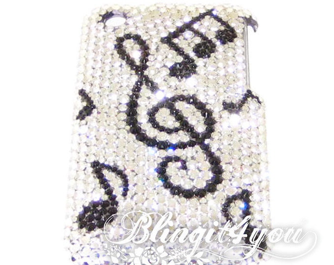 Handmade iPhone 10 X XS Swarovski Crystal Music Note Phone case Custom make Bling iPhone X Case Luxury Gift for Her Gift for Mom for Wife