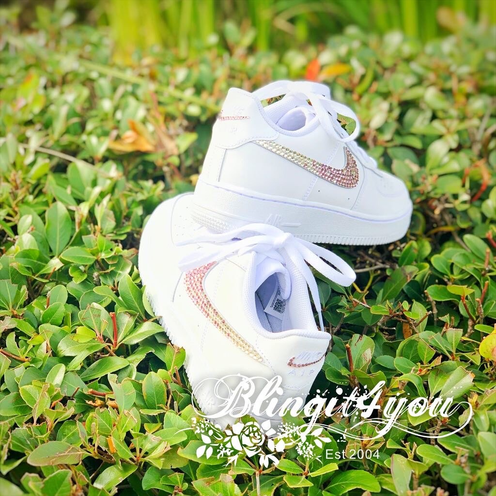 Bling DRIP Air Force 1 women shoes Swarovski Crystal Nike AF1 Custom make Nike  shoes Bling wedding dancing shoes Gift Idea for Her