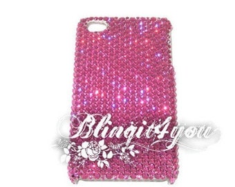 SS16 Luxury iPhone XS MAX Back Case Custom make handmade Crystal Rhinestone Diamond Fuchsia Hot Pink Swarovski Gift Idea for Mom for Wife