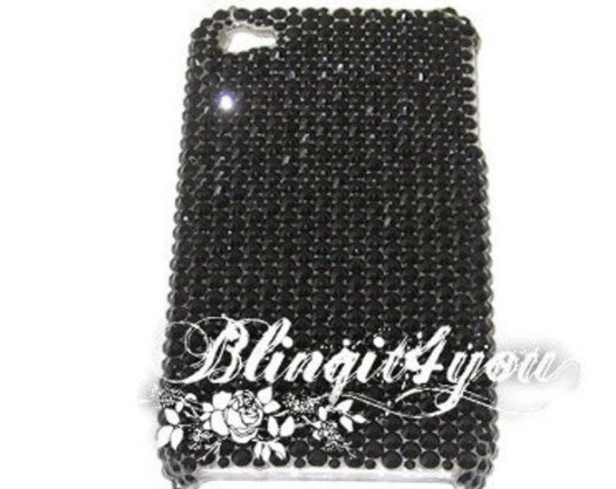 SS16 Luxury Custom handmade Bling Rhinestone Diamond iPhone MAX Case Cover Jet Black Swarovski Elements Crystal Best Gift Idea for Her