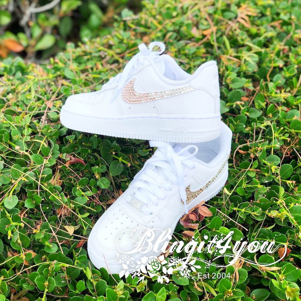 Bling DRIP Air Force 1 women shoes Swarovski Crystal Nike AF1 Custom make  Nike shoes Bling wedding dancing shoes Gift Idea for Her