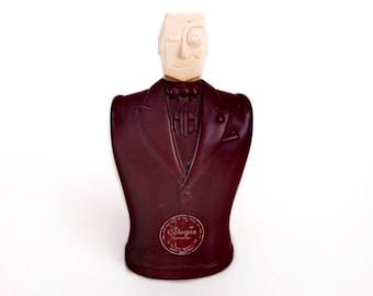 1940s HIS Northwoods Mens Cologne Bottle  Large Art Deco Design Figural Mens Scent Bottle Collectible Gift for Him Bottle Collector