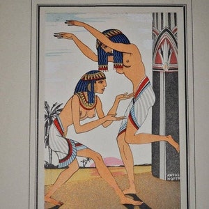 10 Art Deco Lithographs Andre Hofer Dance of Ages Color Lithograph Portfolio Collection 1930 Dances of the Egyptians Salome Art Book
