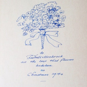 Sgd 1st Rockwell Kent This My Own and Rockwell Kent Flower Bouquet Drawing Plus Many Woodblock Illustrations Rare 1940 Antiquarian Book
