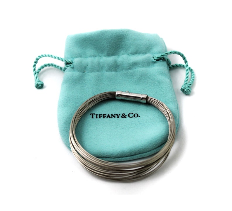 Genuine Tiffany & Co Sterling Silver 30 Wire Bangle Bracelet Etsy
