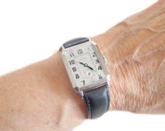 1927 ART DECO BULOVA WATCH 14KGF 1920s Bulova Art Deco 14k Gold Filled Ladies Watch Enamel | eBay main image 3