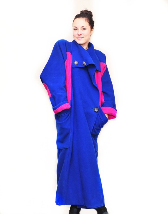 Custom Wool Full Length Cocoon Coat - Art Deco Coc