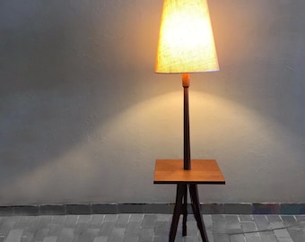 Mid Century Teak Table and Floor Lamp/mcm Danish Scandinavian