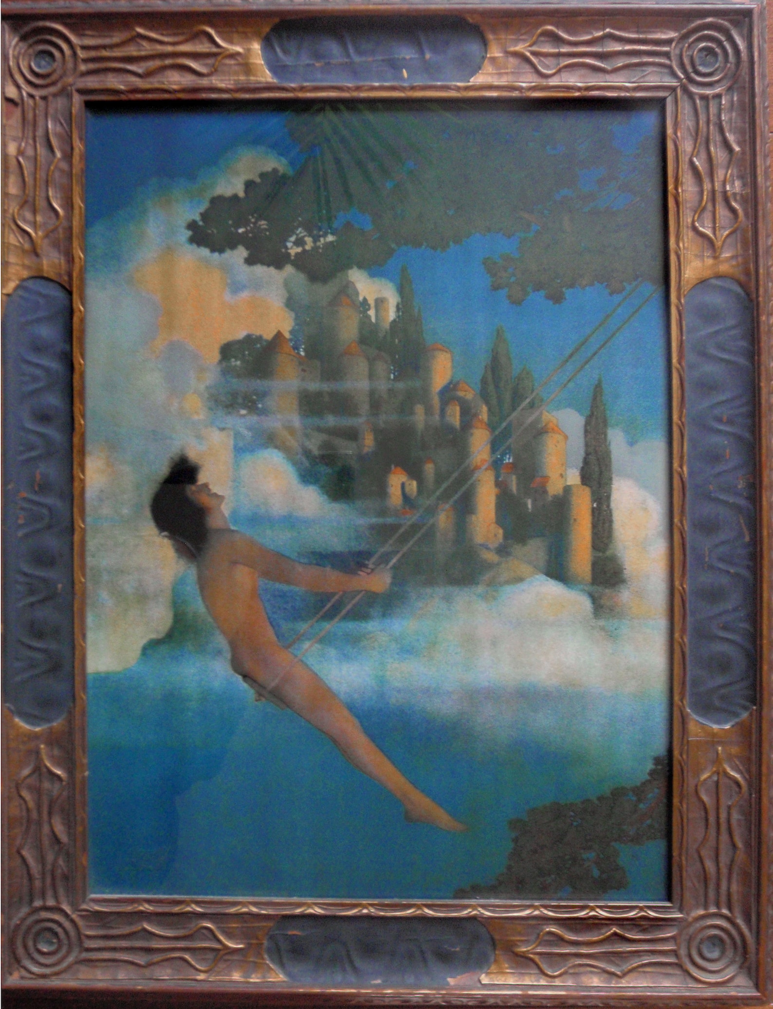 1920s Maxfield Parrish Dinky Bird in Original Art Deco Frame Etsy