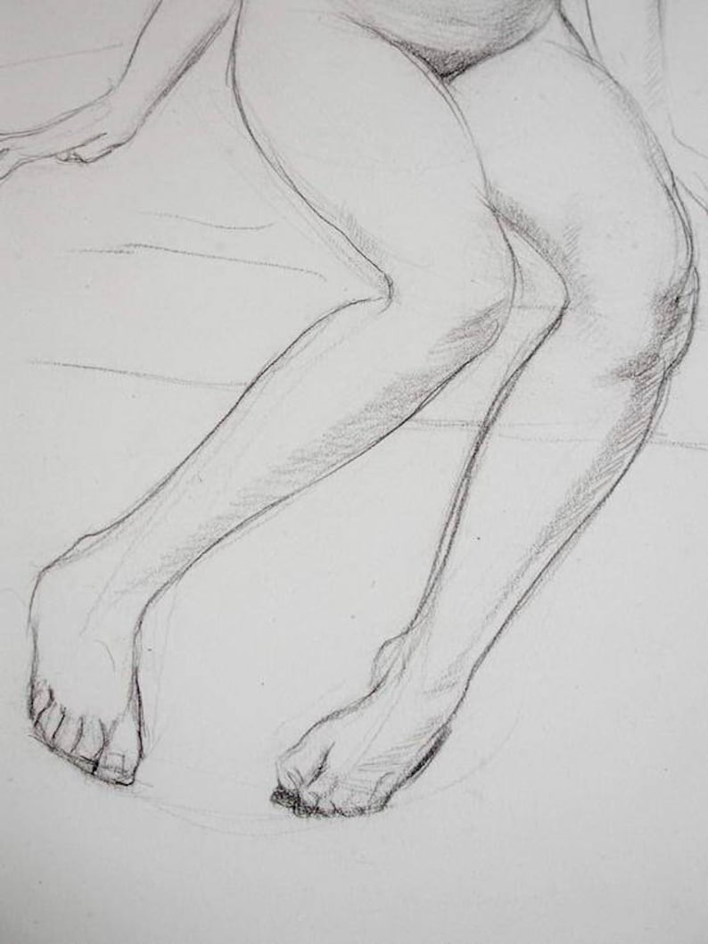 Arthur Royce Bradbury Nude Woman Pencil Sketcha R Bradbury Risque Naked Lady Still Life