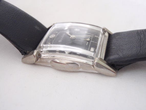 1950s Bulova Diamond Watch 3 Diamonds Hour Marker… - image 4
