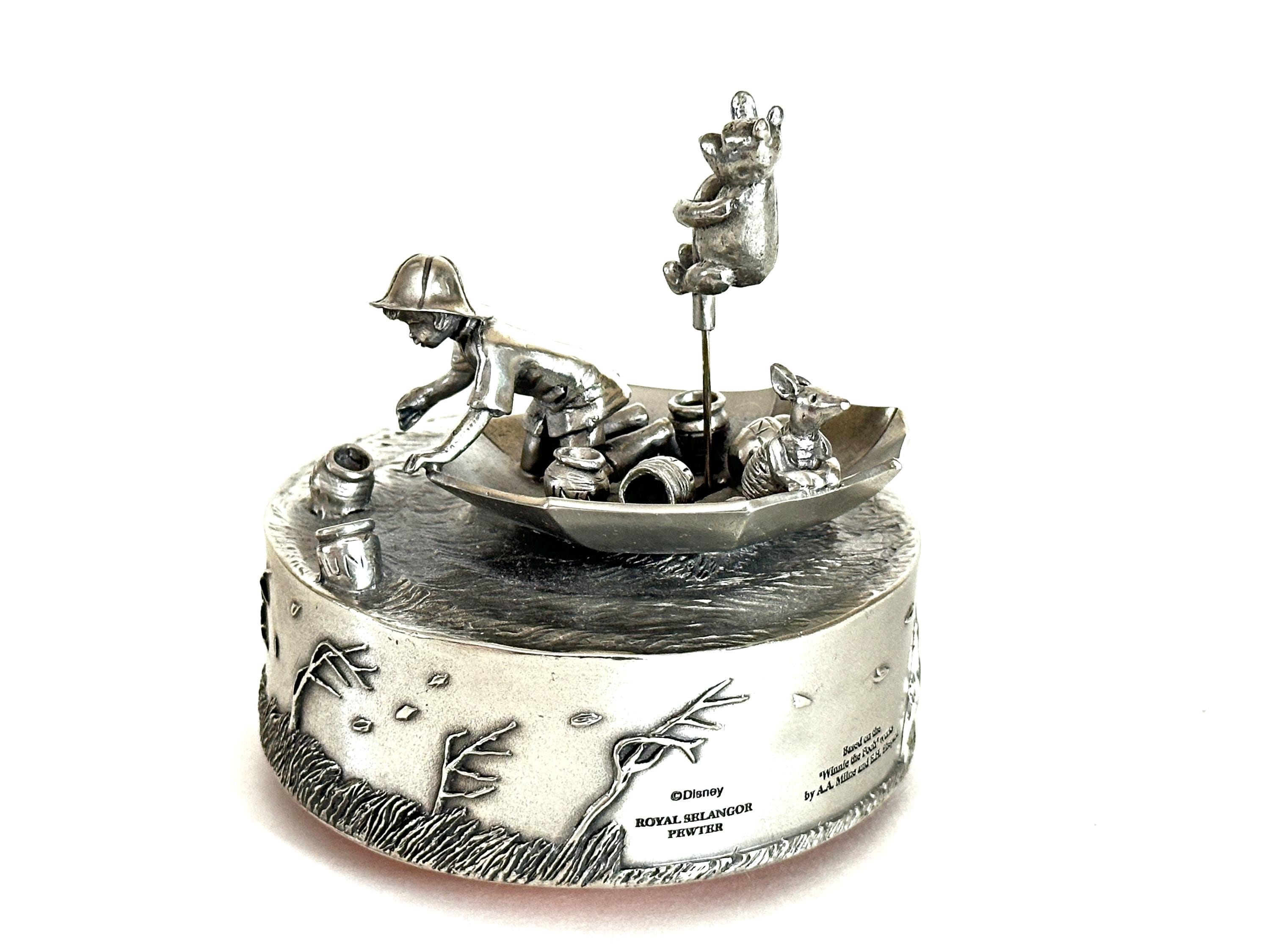 1963 Selangor Pewter Winnie the Pooh Windy Day Musical Carousel