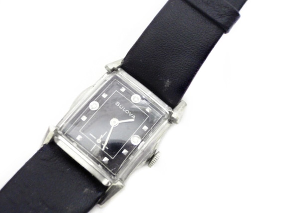 1950s Bulova Diamond Watch 3 Diamonds Hour Marker… - image 2
