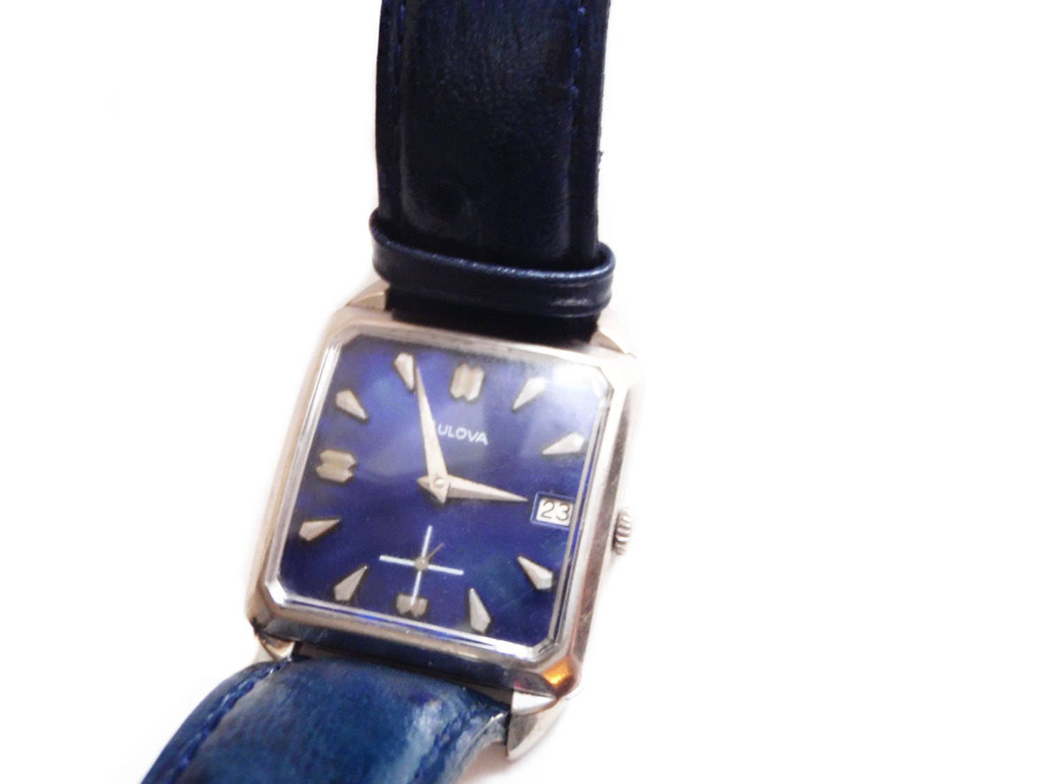 Bulova Midnight Blue Watch Case Bulova Marine Star Chronograph Blue Dial Rubber Strap Men main image 4