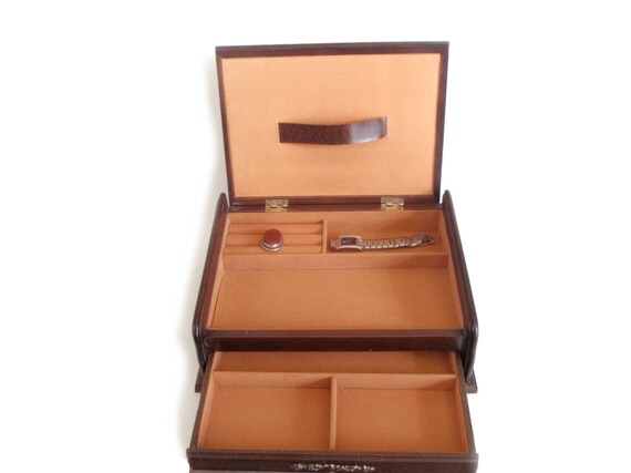 Mens Jewelry and Watch Box  Vintage 1987 Rosalco … - image 3