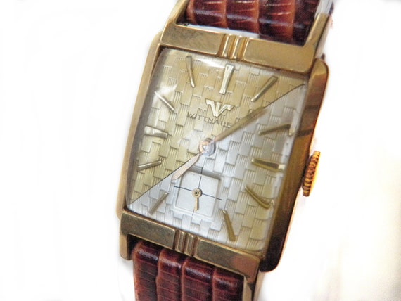 Benrus Watch 1930s Art Deco 10kt Two Tone Unisex … - image 8