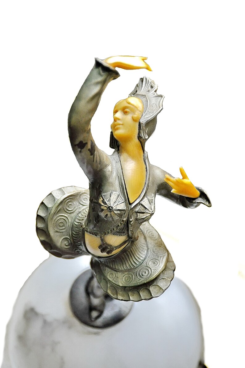 1920s Cabaret Table Lamp RARE Art Deco Burlesque Dancer Woman Lighting