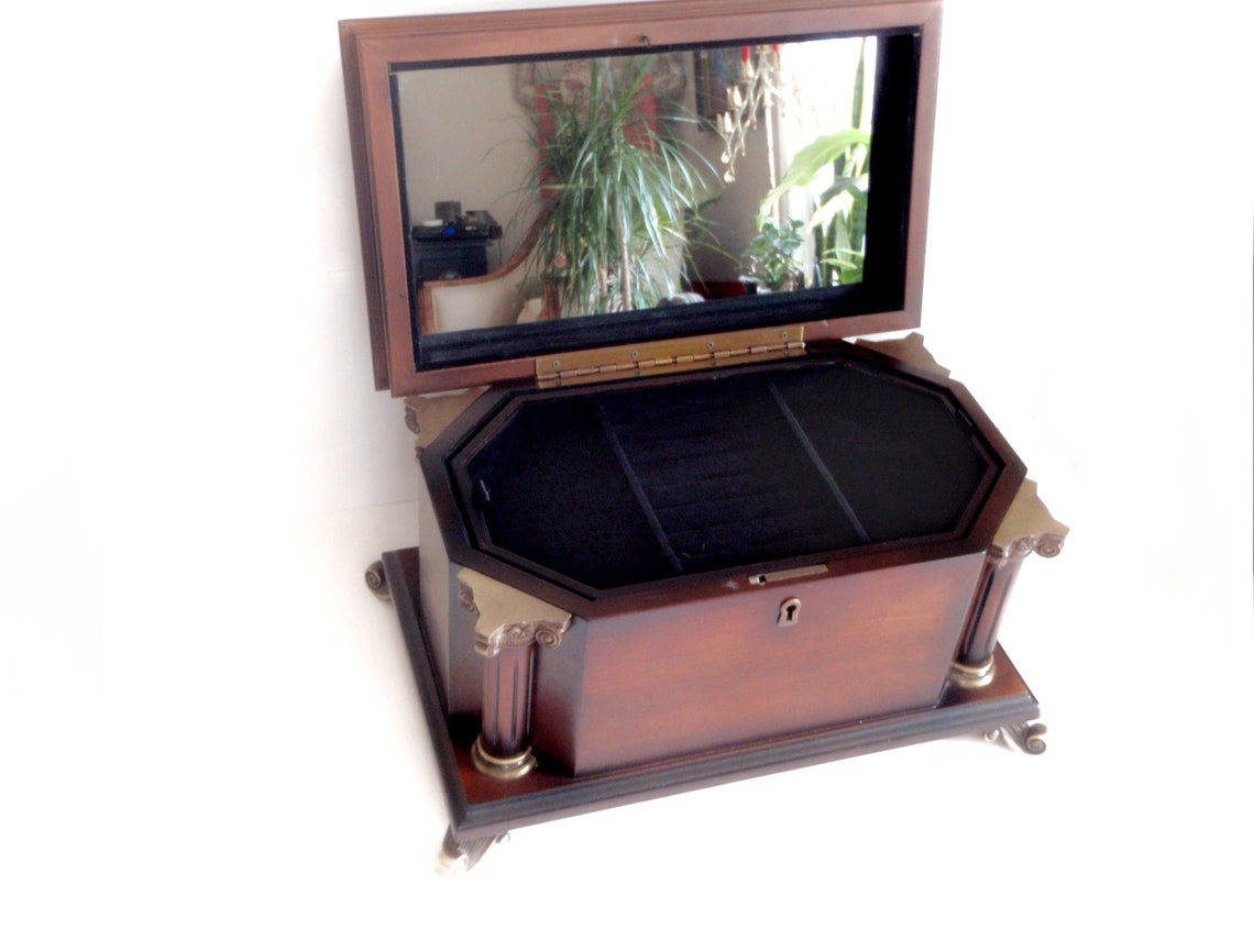 Bombay Company Jewelry Box With Key/vintage Bombay Co. Etsy